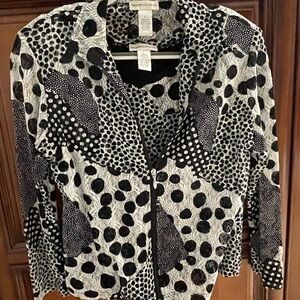 Black and White Lace Jacket